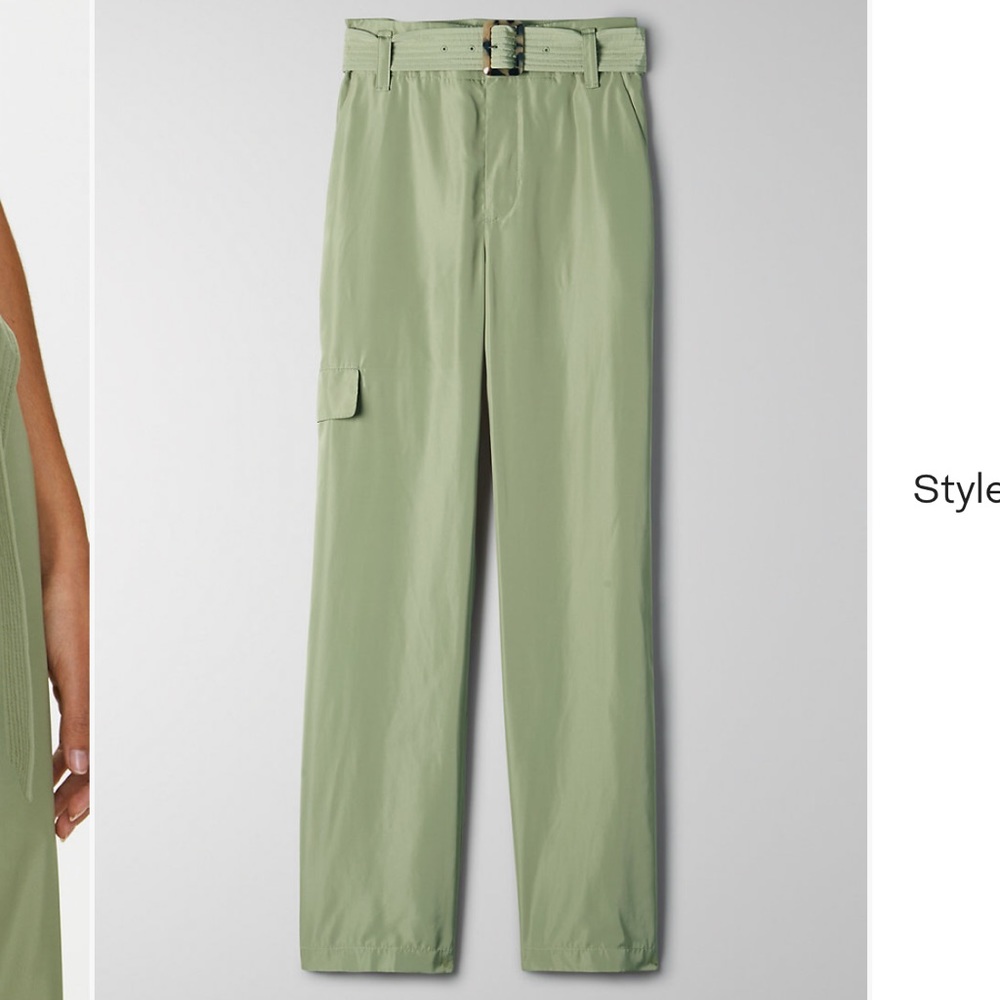 Aritzia Little Moon Twilight sage green pants